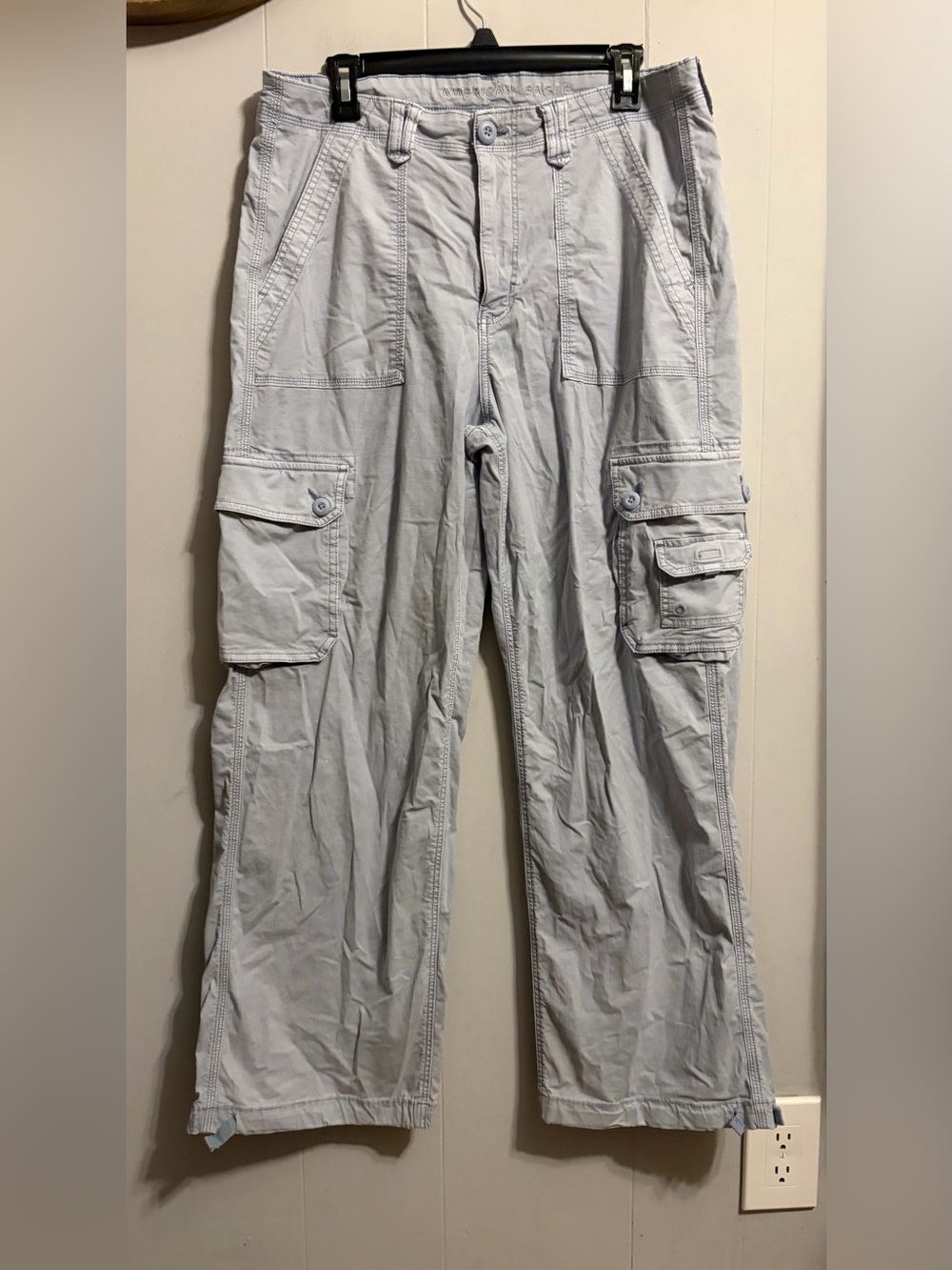 Light Gray Cargo Pants - Casual Utility Style